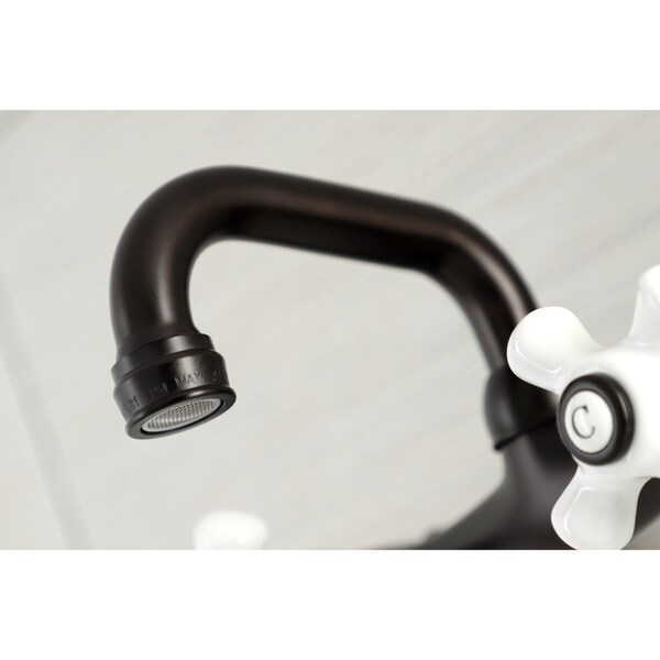 KS612ORB Two-Handle Wall Mount Bar Faucet, Oil Rubbed Bronze